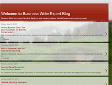 Tablet Screenshot of businesswrite.blogspot.com