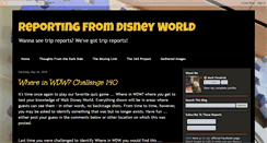 Desktop Screenshot of disneyworldreports.blogspot.com