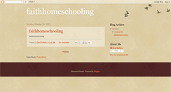 Desktop Screenshot of faithhomeschooling.blogspot.com