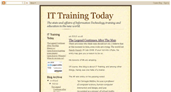 Desktop Screenshot of ittrainingtoday.blogspot.com