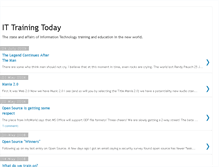 Tablet Screenshot of ittrainingtoday.blogspot.com