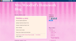 Desktop Screenshot of mrswoodliefshomework.blogspot.com