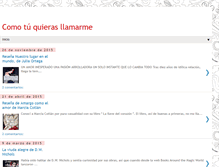 Tablet Screenshot of comotuquierasllamarme.blogspot.com