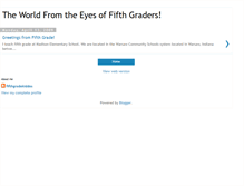 Tablet Screenshot of fifthgradekiddos.blogspot.com