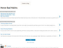 Tablet Screenshot of horse-bad-habits.blogspot.com