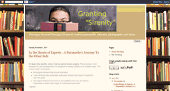 Desktop Screenshot of grantingsirenity.blogspot.com