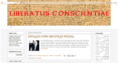 Desktop Screenshot of liberatusconscientiae.blogspot.com