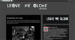 Desktop Screenshot of leavemealonezine-articles.blogspot.com