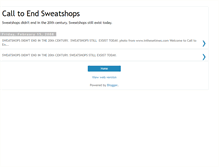 Tablet Screenshot of calltoendsweatshops.blogspot.com