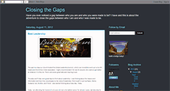 Desktop Screenshot of closethegaps.blogspot.com