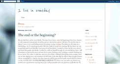 Desktop Screenshot of iliveinsomeday.blogspot.com