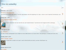 Tablet Screenshot of iliveinsomeday.blogspot.com