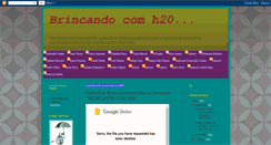 Desktop Screenshot of brincandocomh2o.blogspot.com