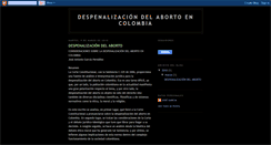 Desktop Screenshot of despenalizacindelabortoencolombia.blogspot.com