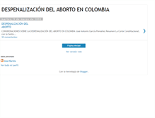 Tablet Screenshot of despenalizacindelabortoencolombia.blogspot.com