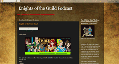 Desktop Screenshot of knightsoftheguildpodcast.blogspot.com