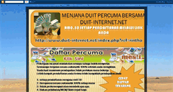 Desktop Screenshot of menjanadenganduitinternet.blogspot.com