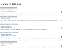 Tablet Screenshot of leafgreenpokemon.blogspot.com