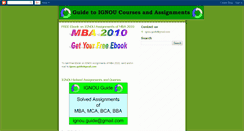 Desktop Screenshot of ignou-guide.blogspot.com