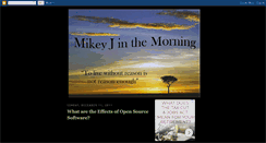 Desktop Screenshot of mikeyj-in-the-morning.blogspot.com