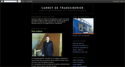 Desktop Screenshot of carnet-de-transsiberien.blogspot.com