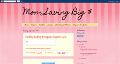 Desktop Screenshot of momsavingbig.blogspot.com