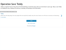 Tablet Screenshot of operationsaveteddy.blogspot.com