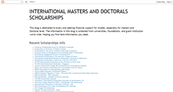 Desktop Screenshot of masters-and-doctorals-scholarships.blogspot.com