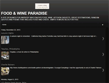 Tablet Screenshot of foodandwineparadise.blogspot.com