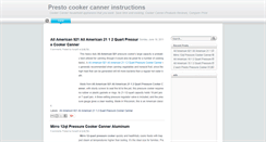 Desktop Screenshot of prestocookercannerinstructions.blogspot.com