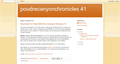 Desktop Screenshot of poudrecanyonchronicles.blogspot.com