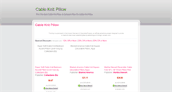 Desktop Screenshot of cableknitpillowok.blogspot.com