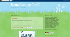 Desktop Screenshot of homekeepingforall.blogspot.com
