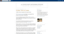 Desktop Screenshot of foolishinterruption.blogspot.com