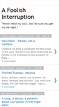 Mobile Screenshot of foolishinterruption.blogspot.com