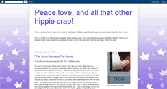 Desktop Screenshot of peaceloveandallthatotherhippiecrap.blogspot.com