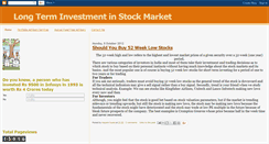 Desktop Screenshot of longterminvestmentinstockmarket.blogspot.com