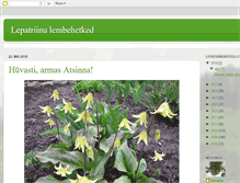 Tablet Screenshot of lepatriinulembehetked.blogspot.com