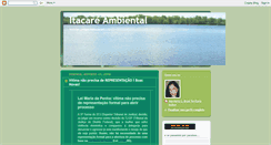 Desktop Screenshot of itacaremeioambiente.blogspot.com