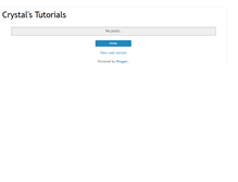 Tablet Screenshot of crystalstutorials.blogspot.com