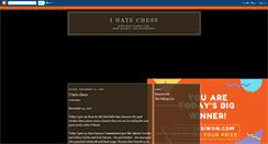 Desktop Screenshot of ihatechess.blogspot.com