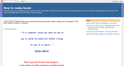 Desktop Screenshot of learnhowtomakebeats.blogspot.com