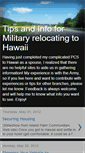 Mobile Screenshot of hawaiimilitarytips.blogspot.com