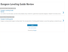 Tablet Screenshot of dungeonlevelingguide.blogspot.com