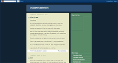 Desktop Screenshot of diabetesdestroys.blogspot.com