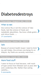 Mobile Screenshot of diabetesdestroys.blogspot.com