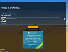 Tablet Screenshot of hondacarmodelsinindia.blogspot.com