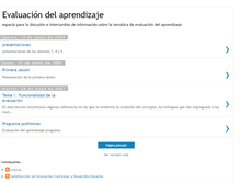 Tablet Screenshot of cursoevaluaciondelaprendizaje.blogspot.com