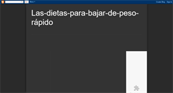 Desktop Screenshot of las-dietas-para-bajar-de-peso-rapido.blogspot.com