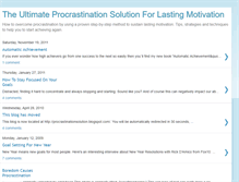Tablet Screenshot of procrastinationsolution.blogspot.com